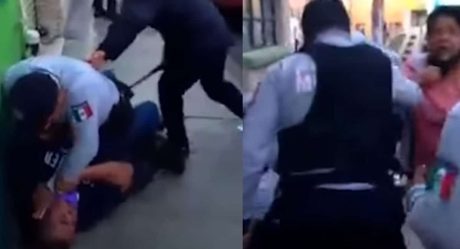 VIDEO: Captan a policías golpeando a hombres