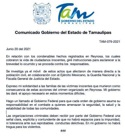 ELEVAN DE 15 A 18 MUERTOS TRAS ATAQUES ARMADOS EN REYNOSA