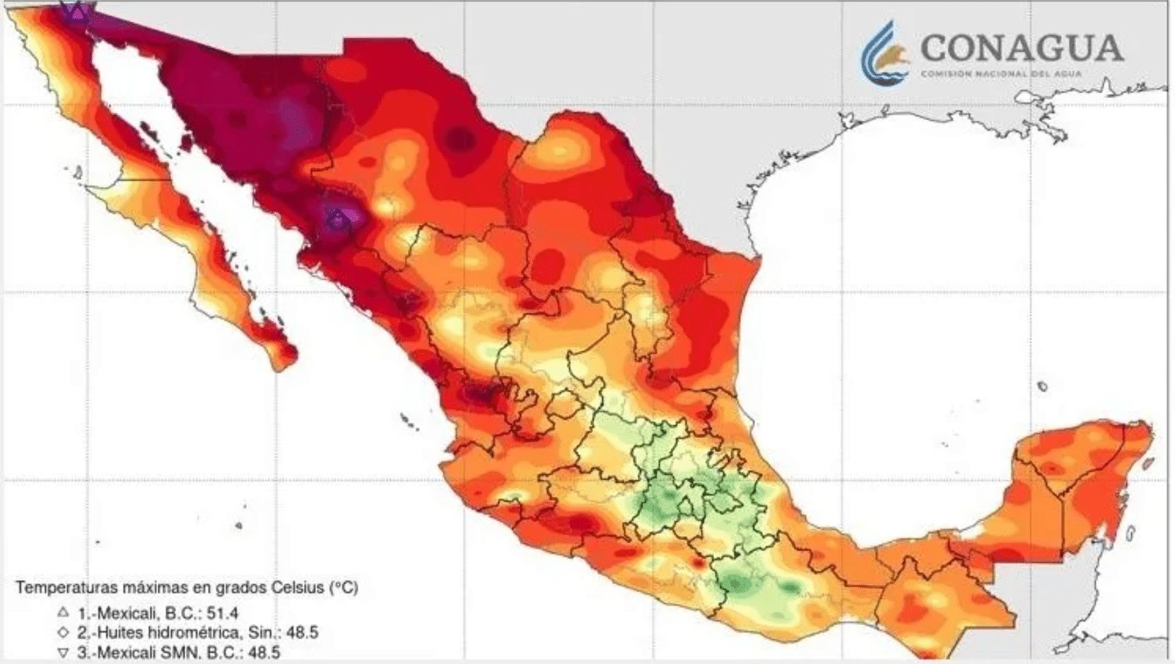 Mexicali rompe récord histórico de temperaturas máximas en junio