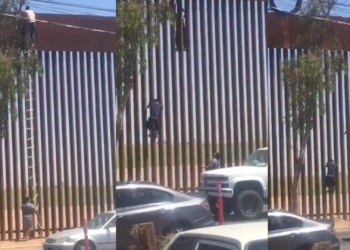 JOVEN MIGRANTE CAE DESDE LO ALTO DEL MURO