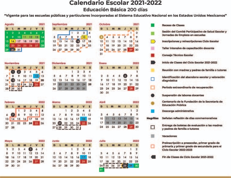 La SEP publica el calendario oficial del nuevo ciclo escolar Educación
