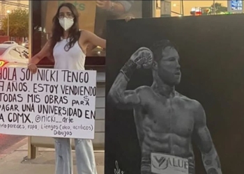 'CANELO' ÁLVAREZ COMPRA PINTURA DE JOVEN PARA PAGAR SUS ESTUDIOS