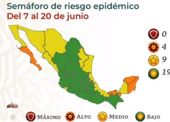 MéXICO SUMA 19 ESTADOS EN VERDE EN SEMáFORO EPIDEMIOLóGICO