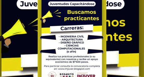 Lanza IMJUVER nueva convocatoria para jóvenes practicantes