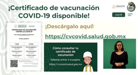 Hacen llamado urgente para sacar Certificado de vacunación covid-19