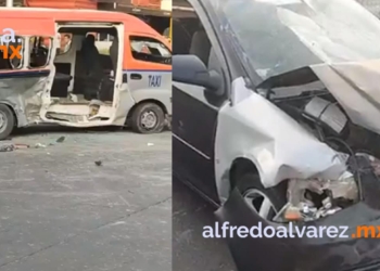 TAXI CHOCA CONTRA AUTO; PASAJEROS RESULTAN HERIDOS