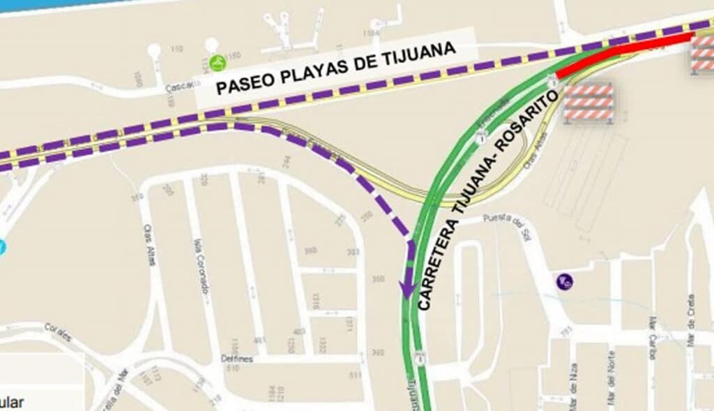 Cierran-carretera-Tijuana-Rosarito-por-bacheo