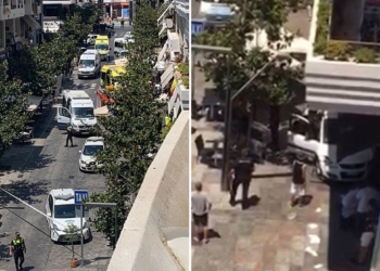 VIDEO: AUTO SE IMPACTA EN TERRAZA DE BAR, DEJA 9 HERIDOS