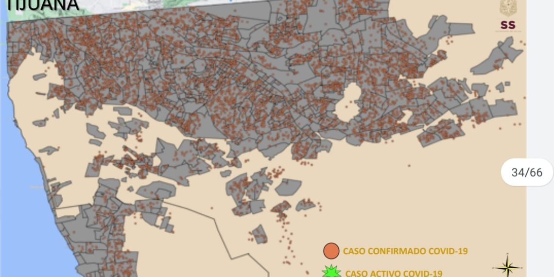 SIETE COLONIAS CONCENTRAN CASOS ACTIVOS DE COVID EN TIJUANA