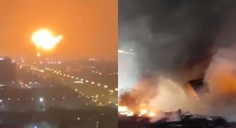 VIDEO: Captan fuerte explosión de buque