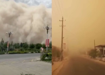 VIDEO: ENORME TORMENTA DE ARENA 'TRAGA' UNA CIUDAD