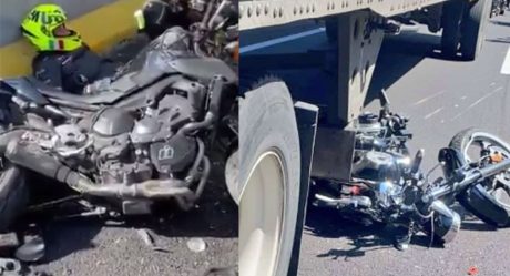 VIDEO: Mueren motociclistas tras chocar contra tráiler