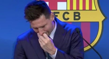 En una emotiva rueda de prensa, Messi se despidió del Barça