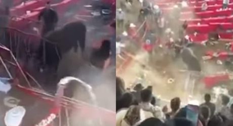 VIDEO: Embestida de toro deja heridos en jaripeo