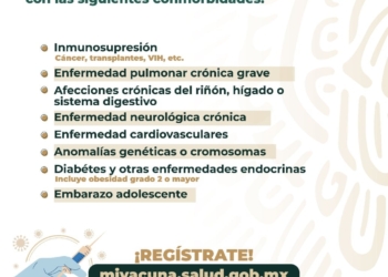 ESTE VIERNES ARRANCA REGISTRO PARA VACUNACIóN A MENORES CON COMORBILIDADES