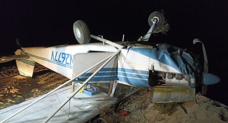 Sobreviven a desplome de avioneta en Mexicali