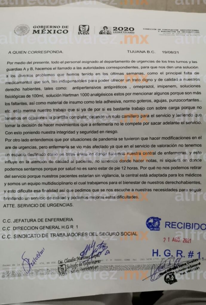 REPORTAN CRISIS EN LA CLíNICA 1 DEL IMSS