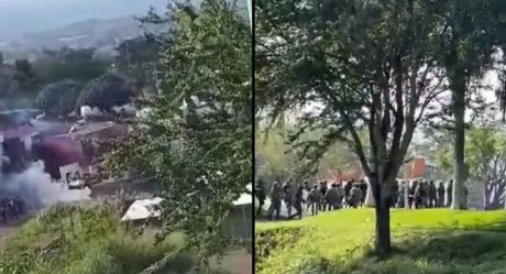 VIDEO: Civiles agreden a militares y se desata enfrentamiento