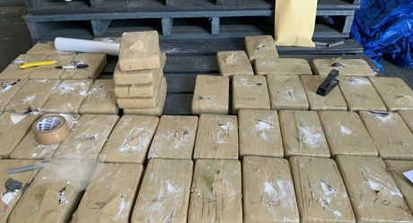 Decomisan kilos de cocaína en contenedor