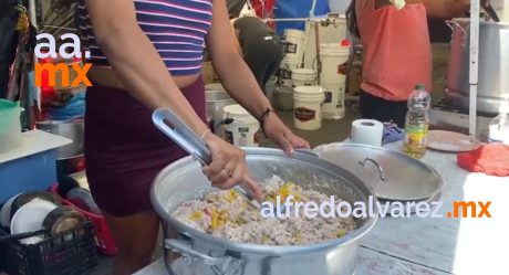 Migrantes improvisan cocinetas en El Chaparral