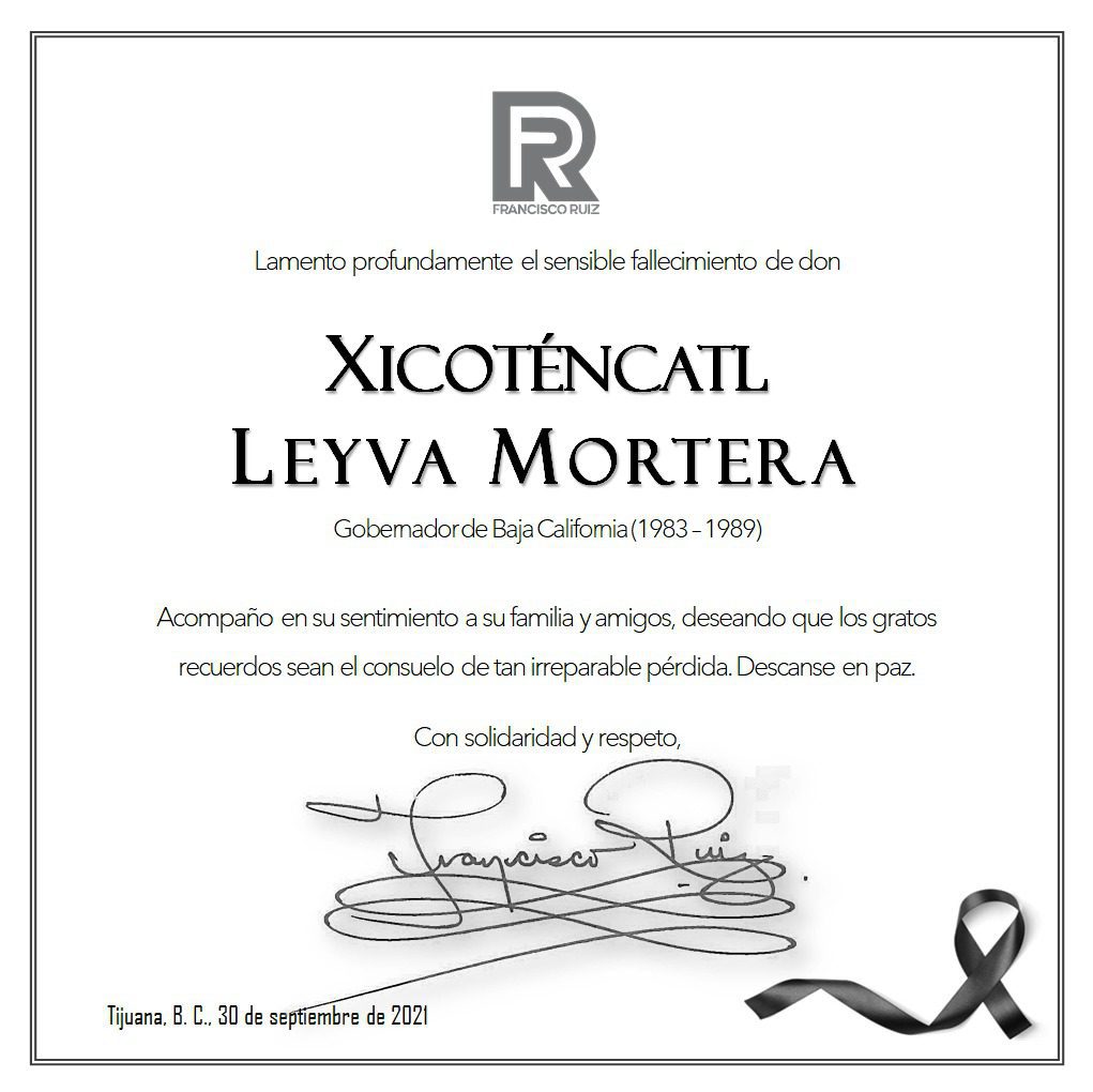 MUERE XICOTéNCATL LEYVA, EXGOBERNADOR DE BC