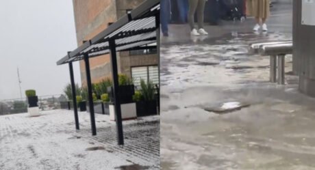 VIDEO: Fuertes lluvias y granizo en CDMX; AICM se inunda