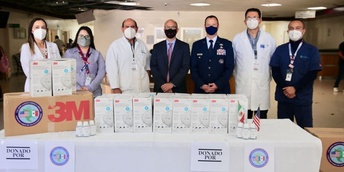 CONSULADO DE EU Y EL COMANDO NORTE DONAN EQUIPO MéDICO AL HGT