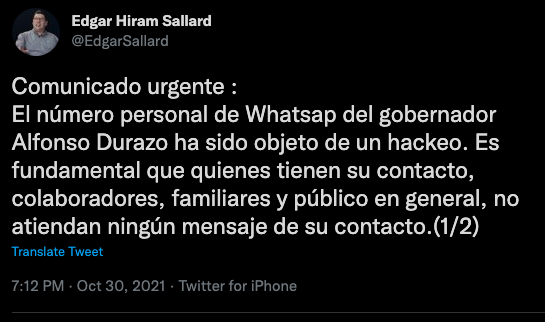 Hackean-Whatsapp-personal-del-gobernador-Alfonso-Durazo