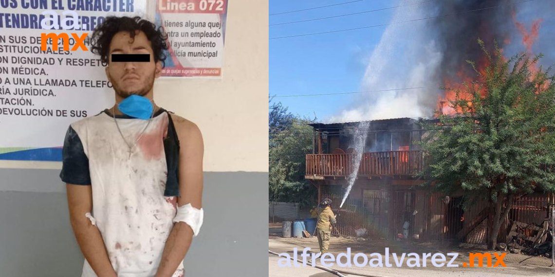 RIñA TERMINA EN INCENDIO DE VIVIENDA; CAE AGRESOR