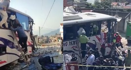 VIDEO: Camión se queda sin frenos; mueren 19 personas