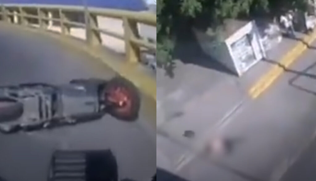 VIDEO-Mujeres-mueren-tras-chocar-en-moto-y-caer-de-puente