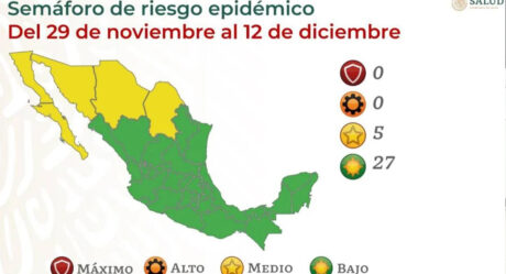 Gobierno Federal coloca a BC en semáforo amarillo