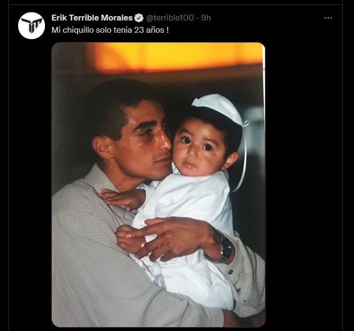 Erik Terrible Morales hace pública la muerte de su hijo José Fernando Morales