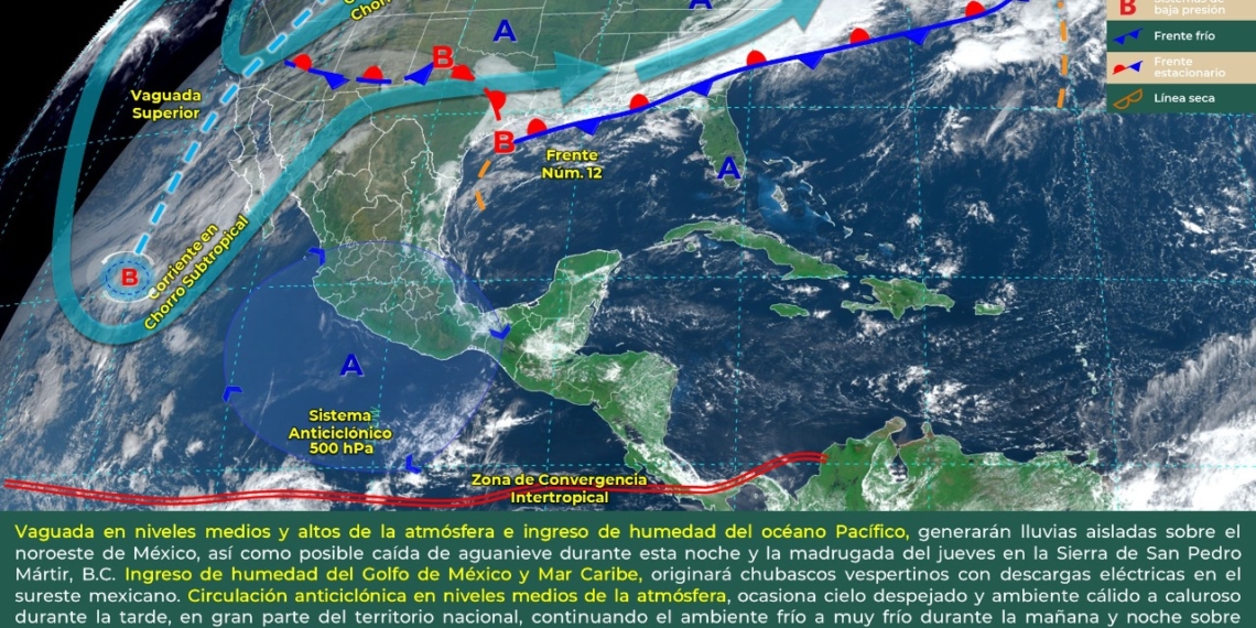 VAGUADA POLAR TRAERá LLUVIAS Y BAJAS TEMPERATURAS A SONORA