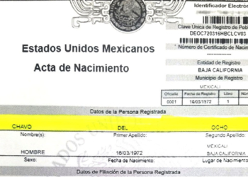 ALERTA REGISTRO CIVIL DE BC COBROS FRAUDULENTOS POR ACTA DE NACIMIENTO