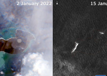 ISLA DEL VOLCáN DE TONGA DESAPARECE CASI POR COMPLETO TRAS GRAN ERUPCIóN