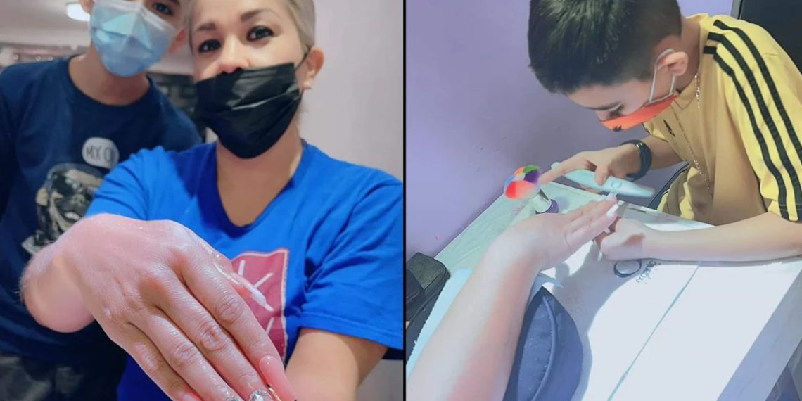 NIñO PONE UñAS ACRíLICAS PARA PAGAR CIRUGíA DE SU HERMANITO