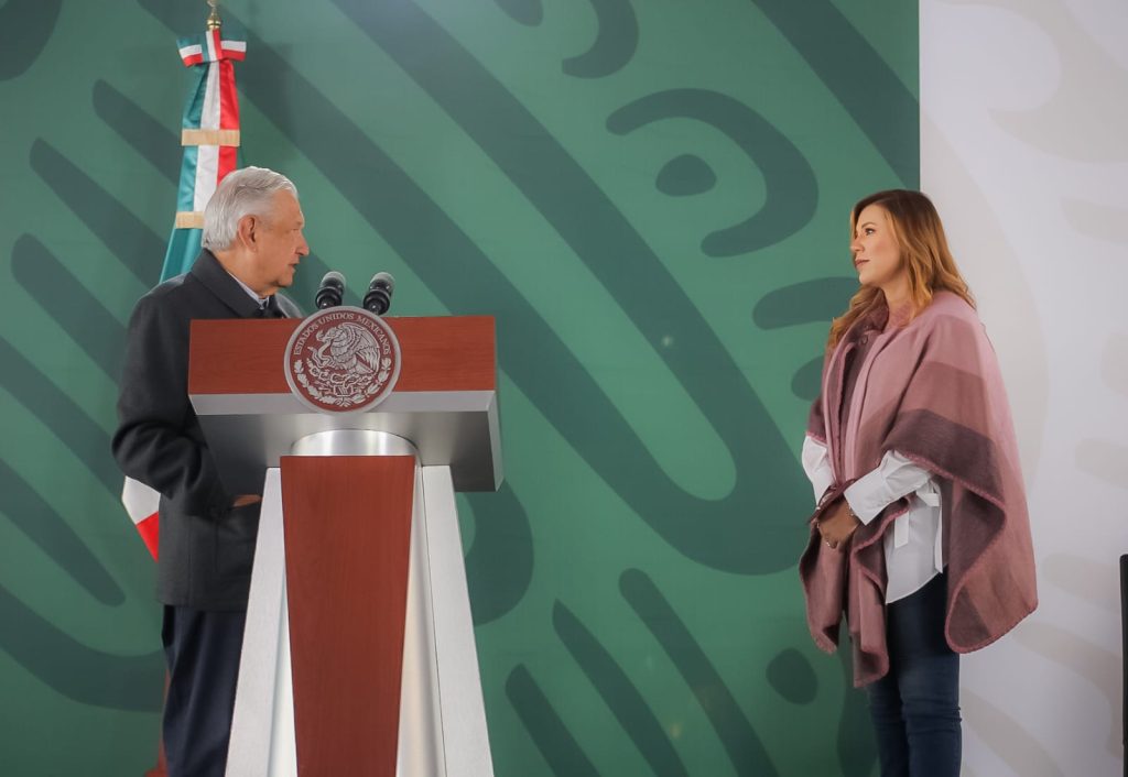 AMLO REITERA RESPALDO AL GOBIERNO DE MARINA DEL PILAR