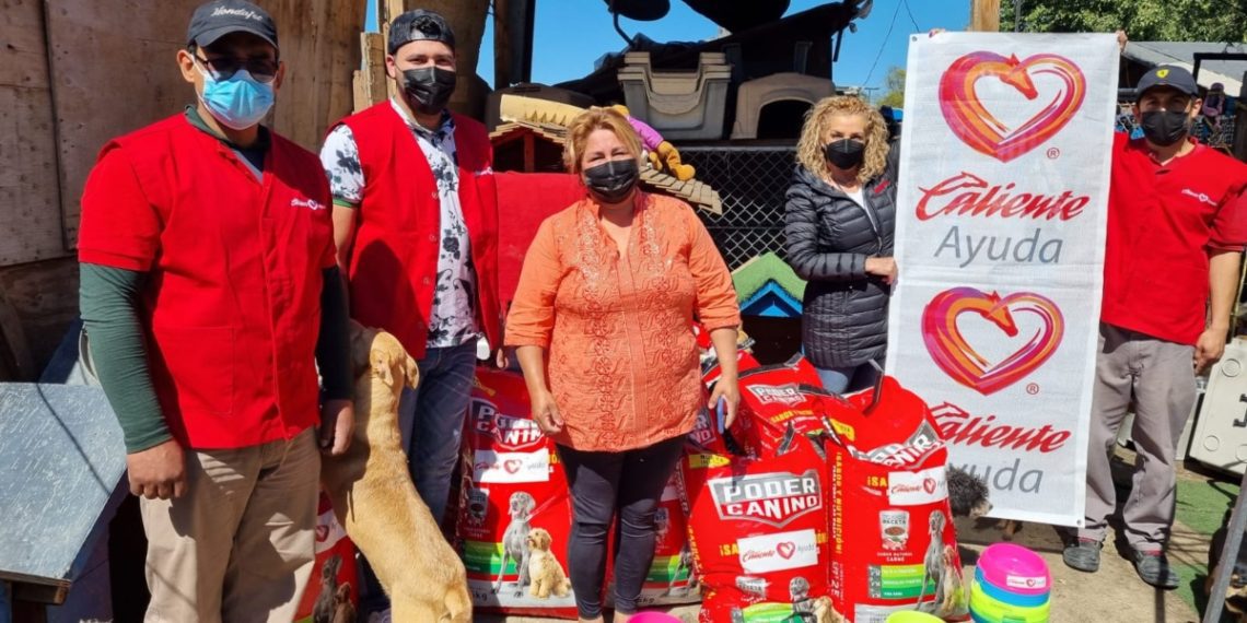 CALIENTE AYUDA DONA ALIMENTO A REFUGIO PARA PERROS