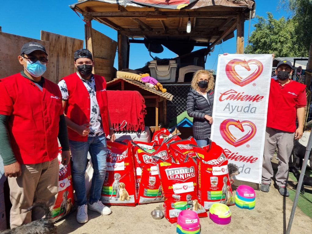 CALIENTE AYUDA DONA ALIMENTO A REFUGIO PARA PERROS