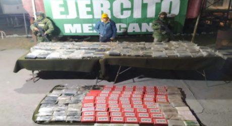 Decomisan cargamento de cocaína valuado en 150 millones de pesos