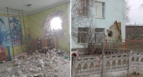Bombardean guardería de Ucrania mientras niños desayunan