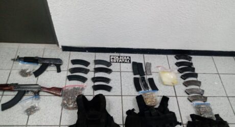 Aseguran armas, dinero y a cuatro sujetos en Trincheras