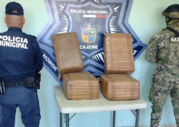 POLICíAS Y MARINOS ASEGURARON MARIGUANA EN CAJEME