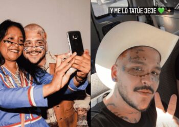 CRISTIAN NODAL SE TATúA PINTURA FACIAL TRADICIONAL SERI