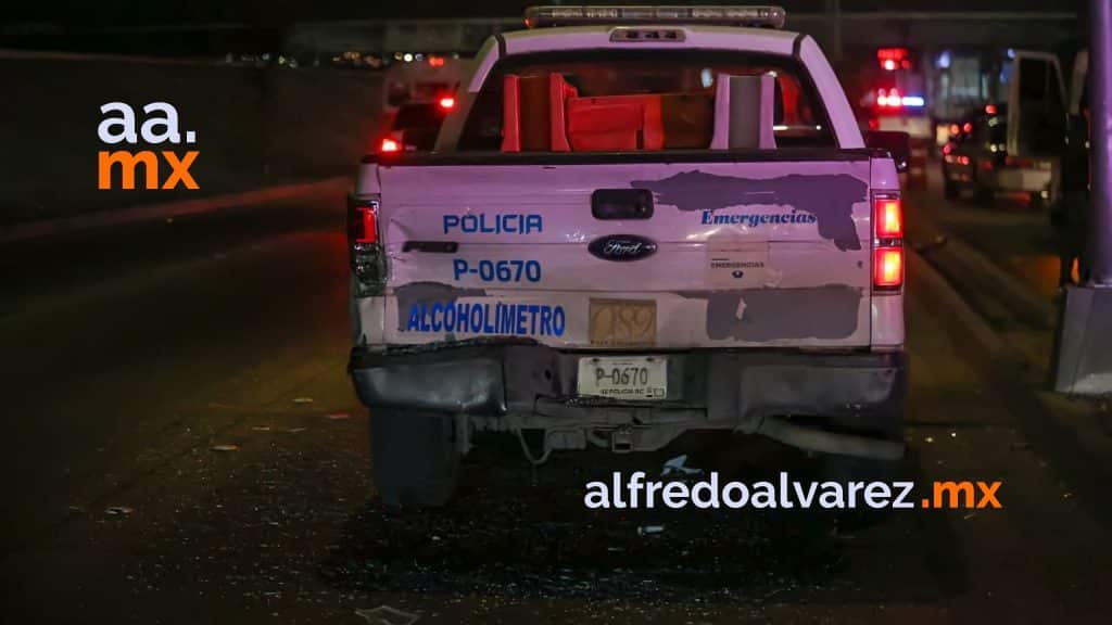 JOVEN CHOCA CON PATRULLA DE ALCOHOLíMETROS