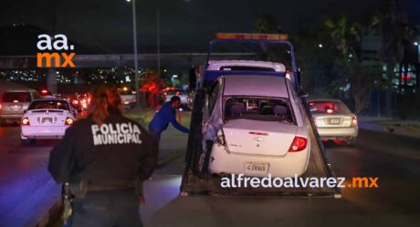 Joven choca con patrulla de alcoholímetros