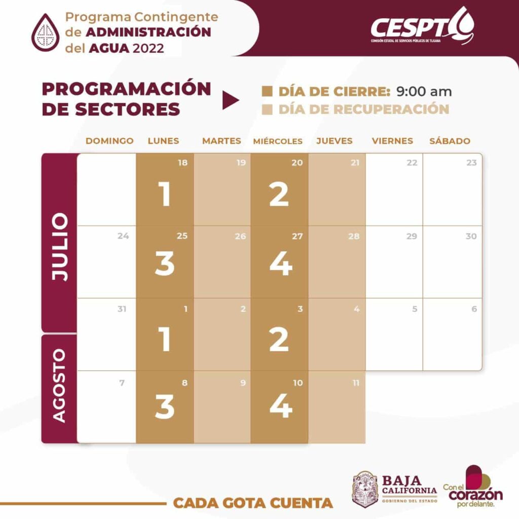 ESTAS SON LAS COLONIAS QUE SE QUEDARáN SIN AGUA ESTE LUNES