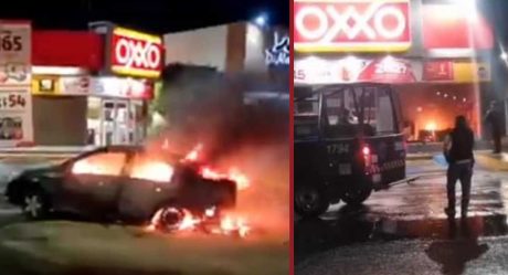 Farmacias, oxxos y autos incendiados en Jalisco y Guanajuato