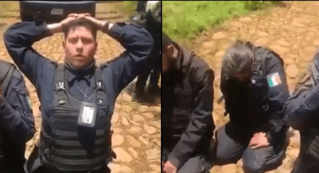 Revelan video donde grupo armado somete a policías en Jalisco